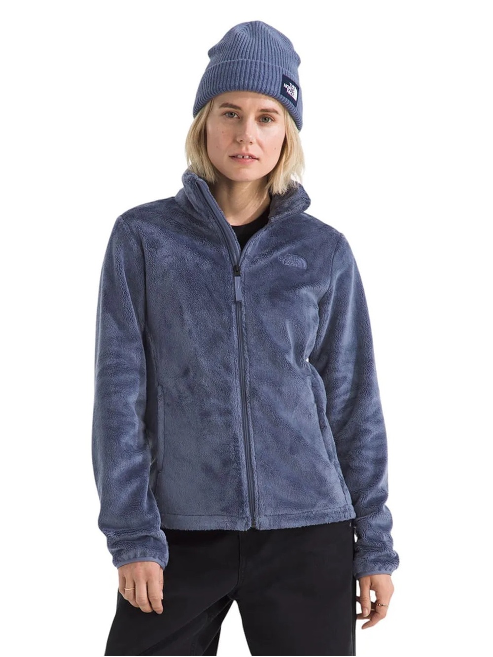 The North Face Osito Fleece Jacket Women’s Medium Navy Full Zip Soft Plush Coat